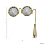 Decorative Sculpture - Gold Metal Magnifying Glasses, 7 in.