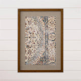 Framed Textile Wall Art - Antiqued Blue (PC)