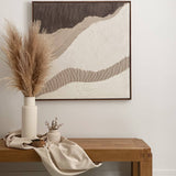 Very large abstract framed plaster canvas