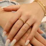 Stainless Steel Braided Stacking Ring - Hypoallergenic