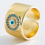 Multi-style Gold-plated Evil Eye Ring