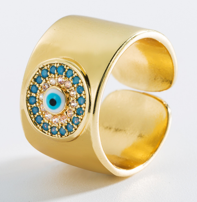 Multi-style Gold-plated Evil Eye Ring