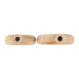 Natural Brown Wood Vase Set