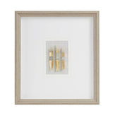 Natural Agate Double Mat Shadow Box Wall Decor, Off-White