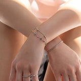 18K Gold PVD Stainless Steel Muti Color Confetti Bracelet