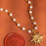 Kalani 18K Gold Non-Tarnish Sun Beaded Necklace
