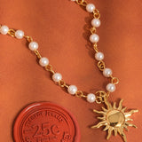 Kalani 18K Gold Non-Tarnish Sun Beaded Necklace