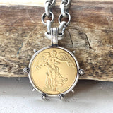 Medallion French Angel coin necklace boutique  jewelry