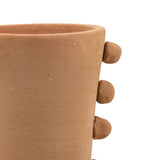 Osa Terracotta Vase with Two Rows of Beads