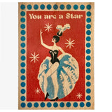 Wood Folding Card - Star Birthday Dancer