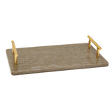 Brown Resin Serving Board with Handles