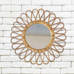 25 " Round Handmade Rattan Cane Wall Mirror