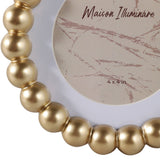 Photo Frame - Gold Glass Elegant Matted Beaded, 6x6 in.