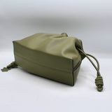 Genuine Leather Drawstring Pouch Shoulder Bag