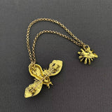 Vintage Rhinestone Bee Brooch
