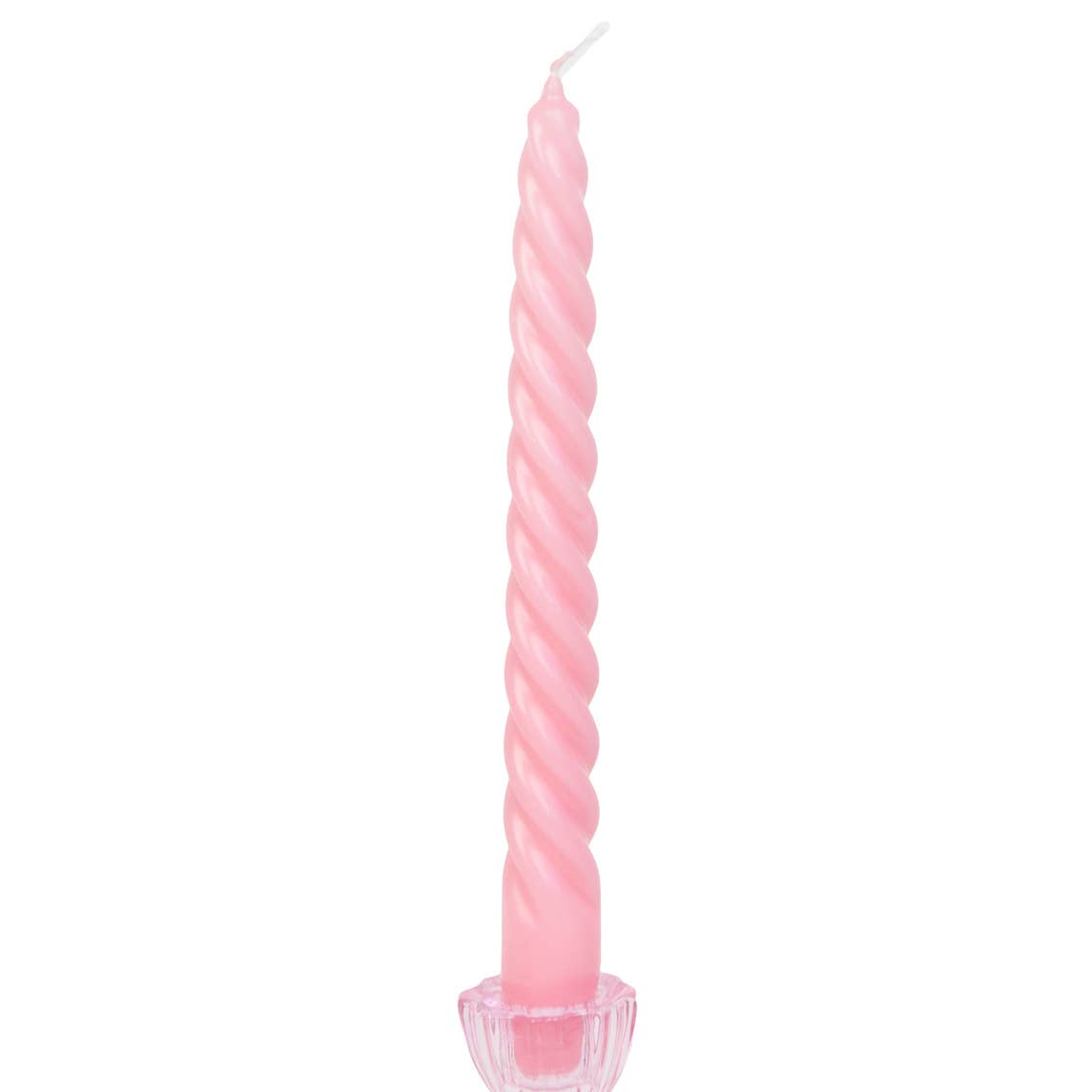 Orange or Pink Spiral Dinner Candles | set of 2