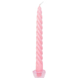 Orange or Pink Spiral Dinner Candles | set of 2
