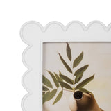 White 5x7 in. Resin Rectangular Scallop Edge Photo Frame