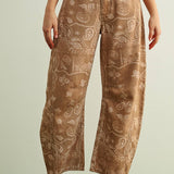 PAISLEY PRINT WASHED JEANS