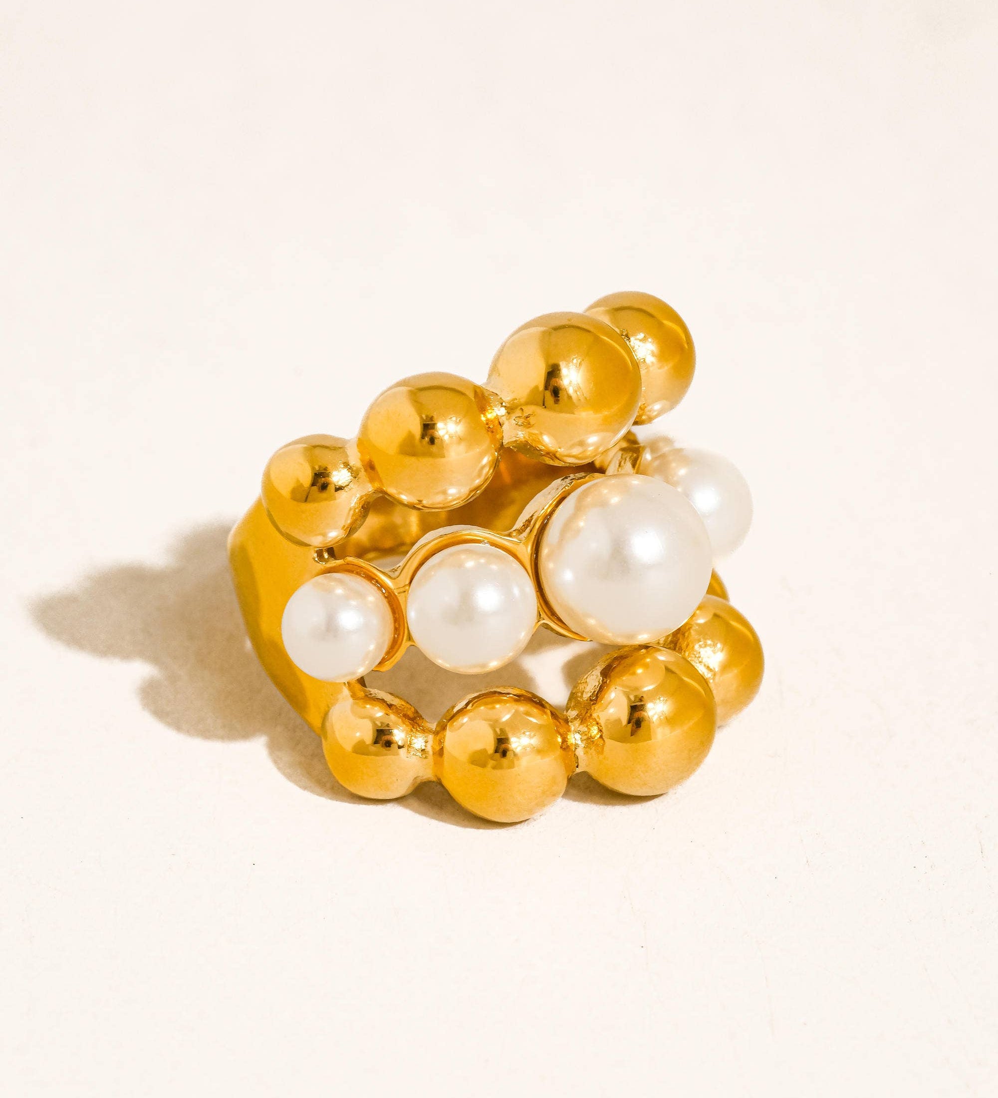 18K Gold Non-Tarnish Statement Rings