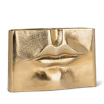 Lg Rectangle Lip Vase-Gold-3x11.5"W-3140