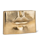 Lg Rectangle Lip Vase-Gold-3x11.5"W-3140