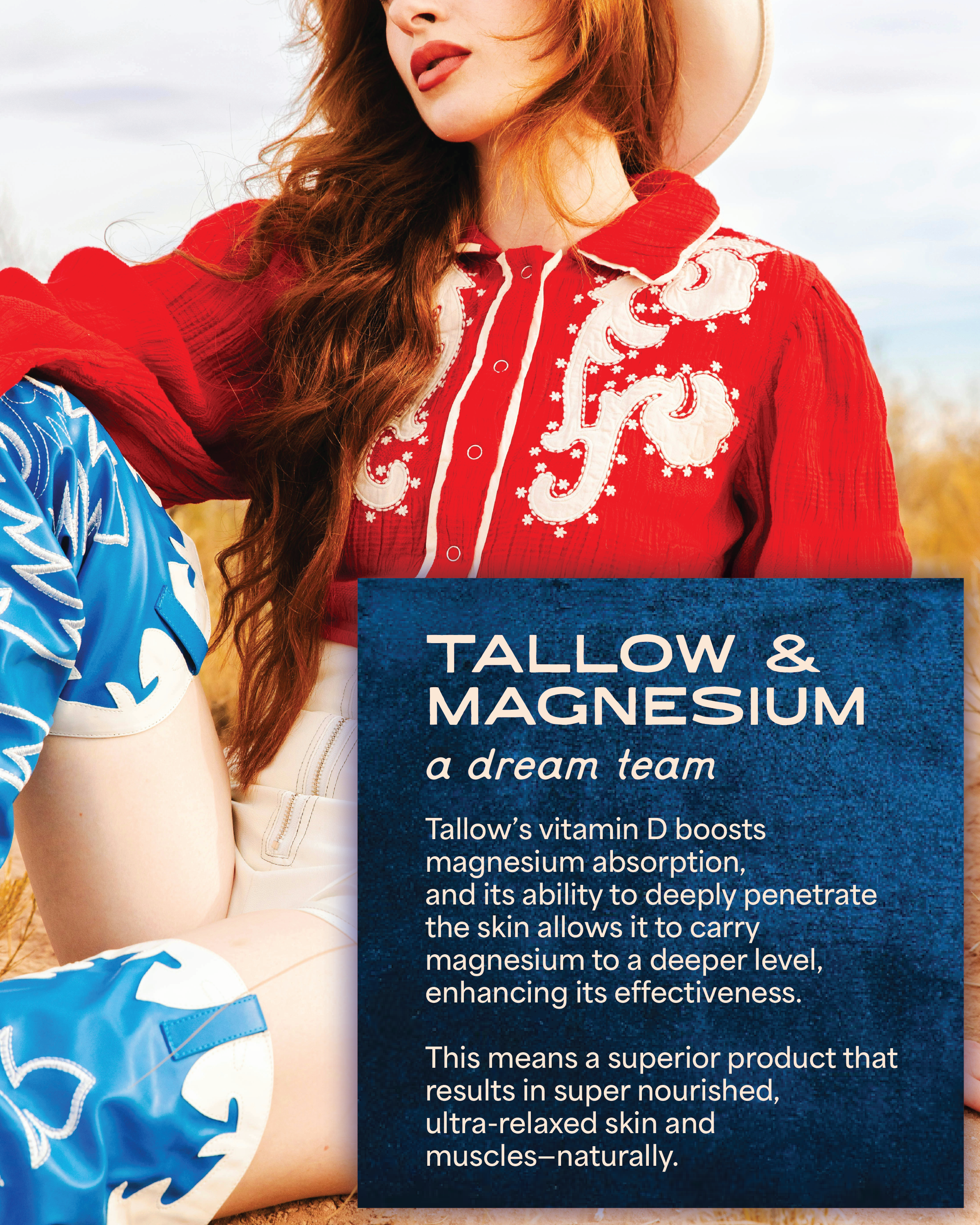 Magnesium Lavender Tallow Cream 4oz - Sleep, Sore Muscles