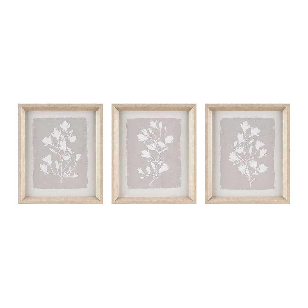 Farmhouse White Floral Framed Wall Art