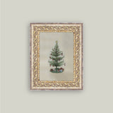 Vintage Tree with Bows Framed Antique Art