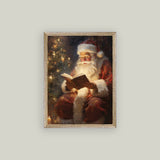 Classic Santa Framed Antique Art