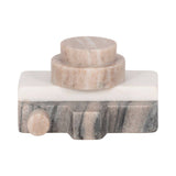 Decorative Figurine - Multicolor Marble Camera Shape,  5 in.