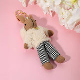 Stylish Bunny Plush Doll Keychain / Bag Charm