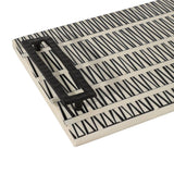 Trays Set of 2 - Black/White Wood Handled, 18/22 in.