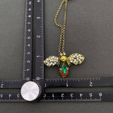 Vintage Rhinestone Bee Brooch