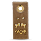 Bow Velvet Stud Set