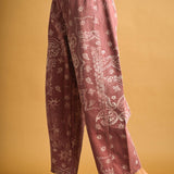 PAISLEY PRINT WASHED JEANS