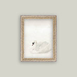 Swan Framed Antique Art