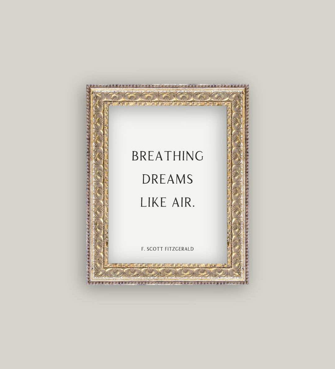 Breathing Dreams Like Air Framed Antique Print