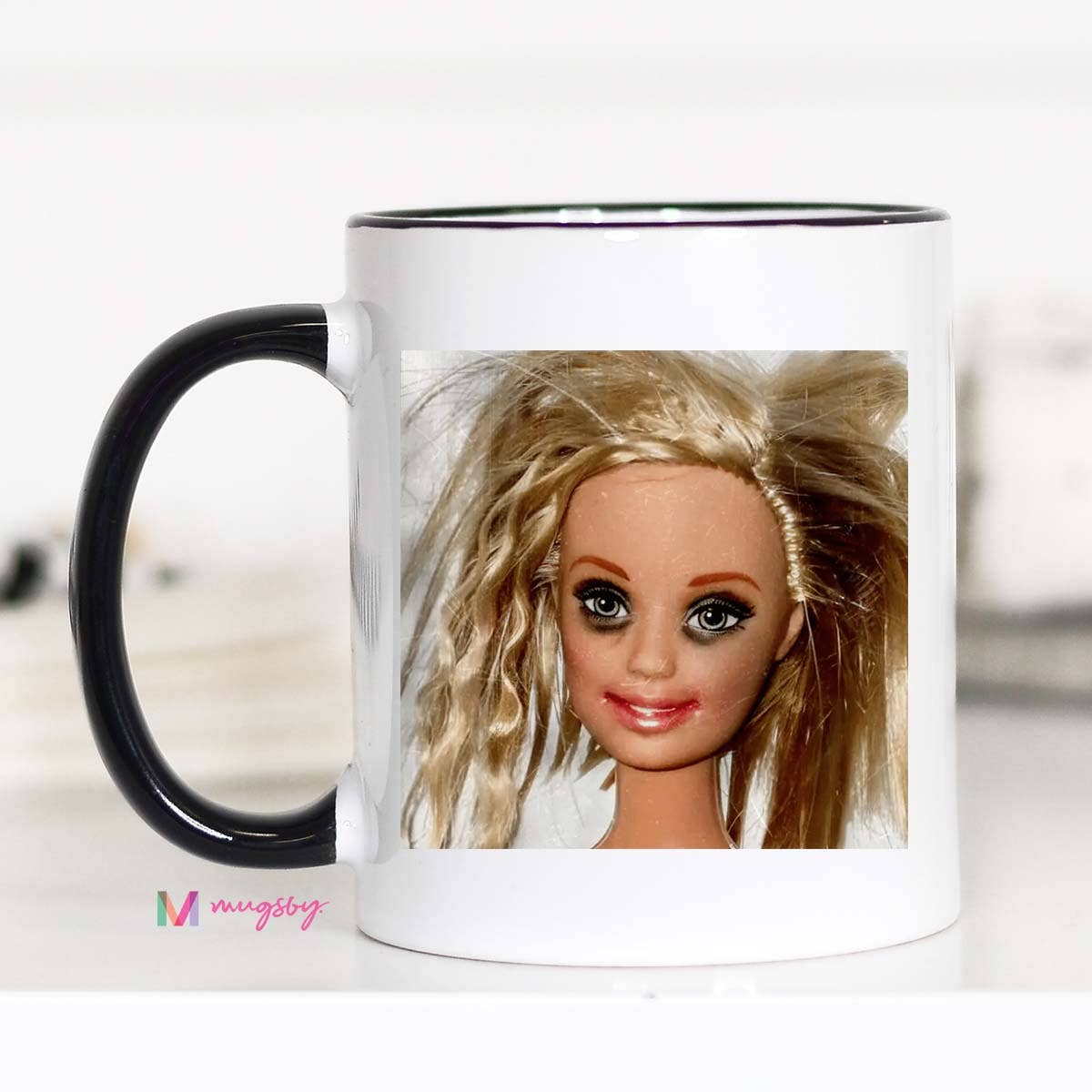 Funny Crazy Hair Doll Coffee Mug Novelty Gag Gift Mug