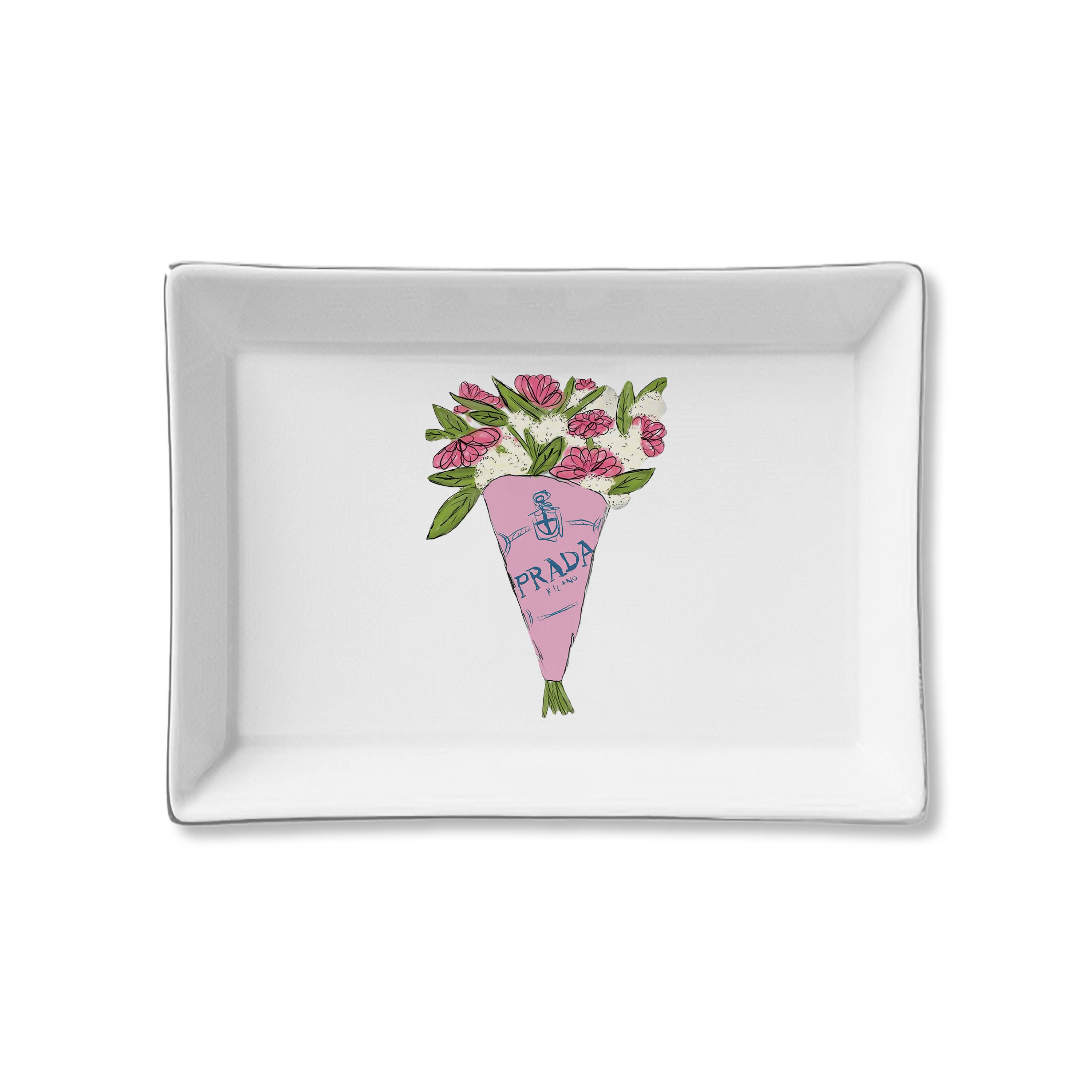 Ceramic Tray - Bouquet of Flowers