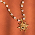 Kalani 18K Gold Non-Tarnish Sun Beaded Necklace