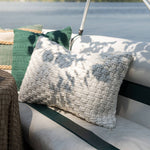16X24 Hand Woven Sonia Knotted Pillow White