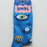 Evil Eye 100% Cotton Women's Crew Socks