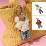 Stylish Bunny Plush Doll Keychain / Bag Charm