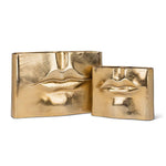 Lg Rectangle Lip Vase-Gold-3x11.5"W-3140