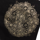 Native Floral Bandana In Black And Gold