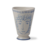 SALE Narcissus Painted Vase - White, Multi