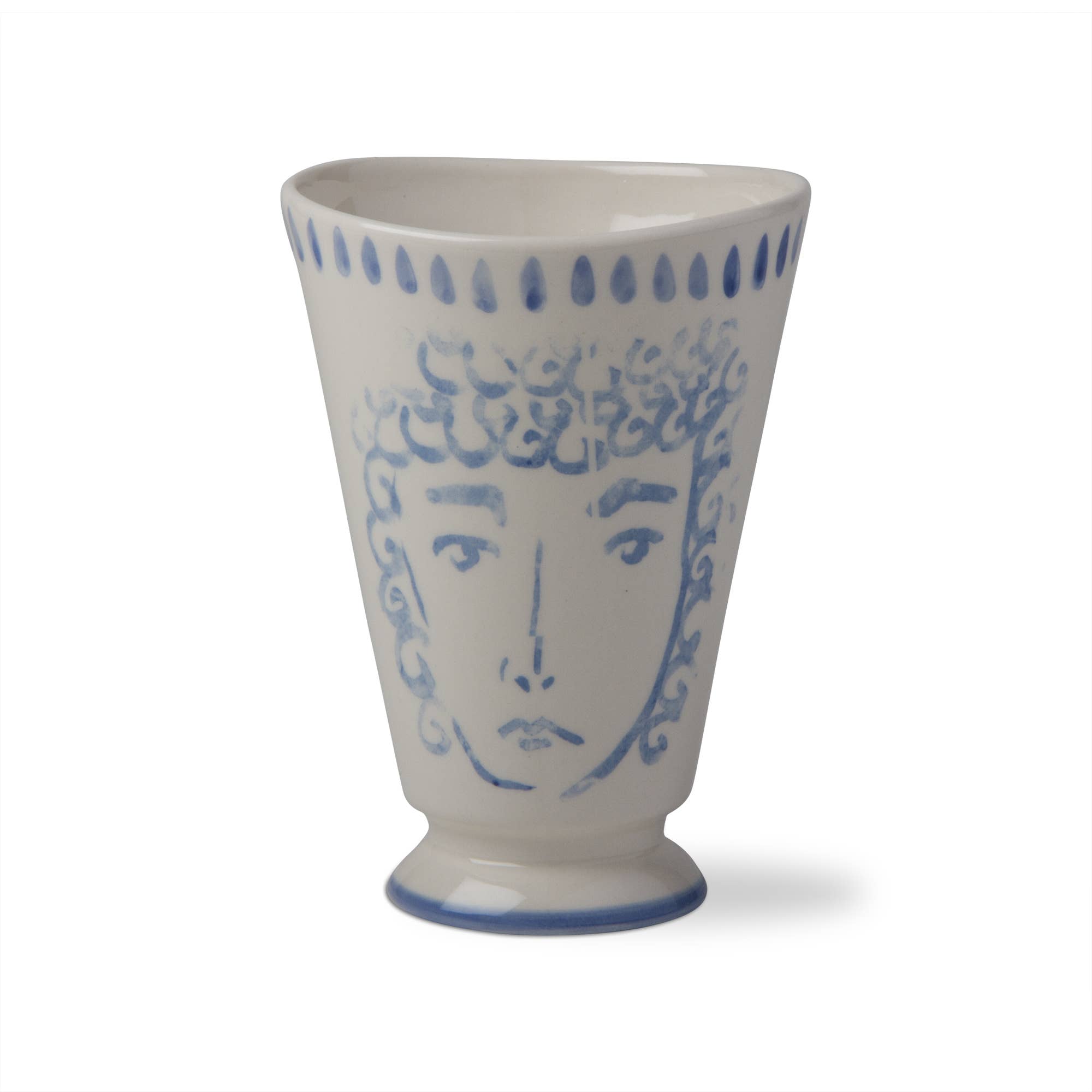 SALE Narcissus Painted Vase - White, Multi