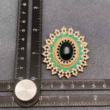 Vintage Full Rhinestone Oval Brooch