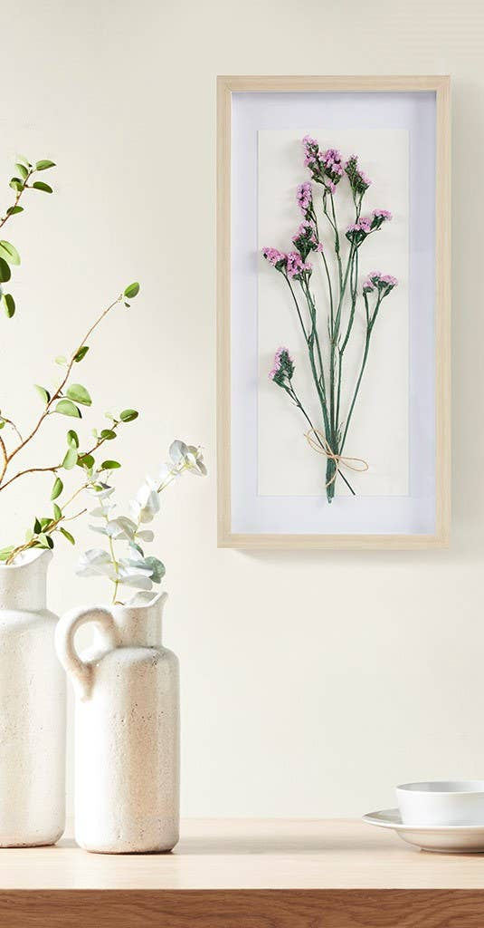 Fresh Flowers Floral Shadowbox Wall Art Decor